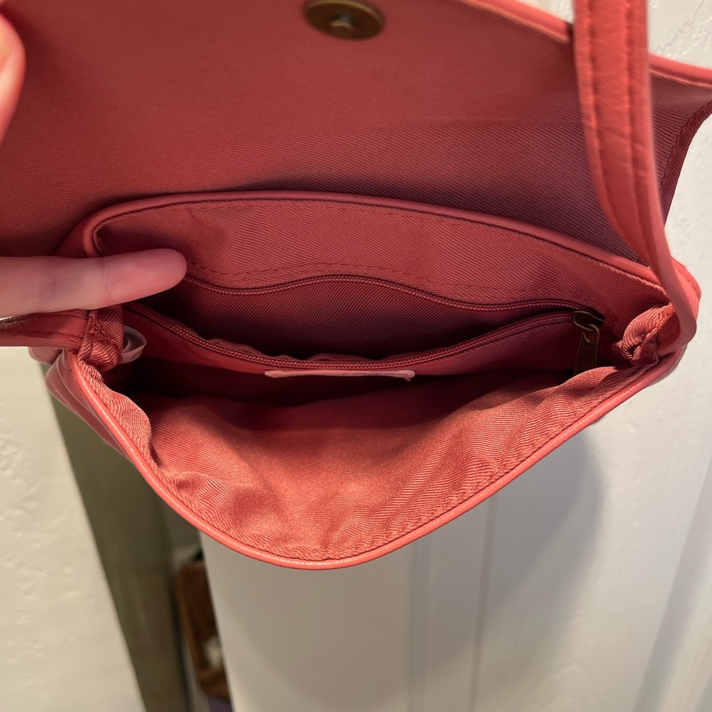 Universal Thread Elegant Pink Leather Shoulder Bag - image 3